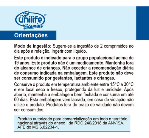 Condrol Dimalex 1000mg Unilife 60 Comprimidos