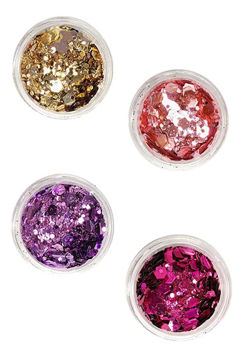 4x Sequin Diy Soplando Bubble Chunky Glitter Compatible Con