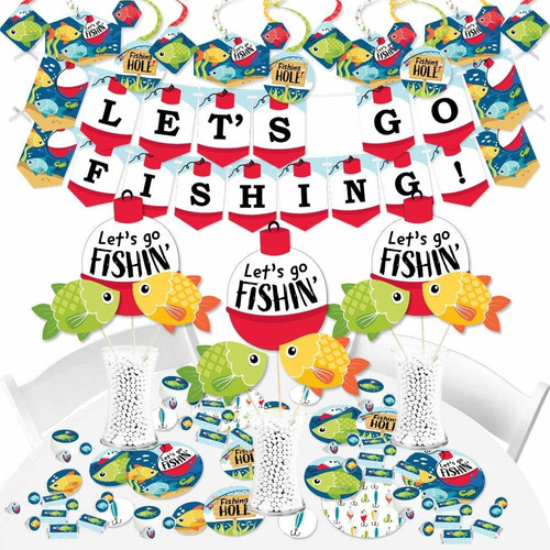 Lets Go Fishing  Suministros Para Fiestas De Cumpleaño...