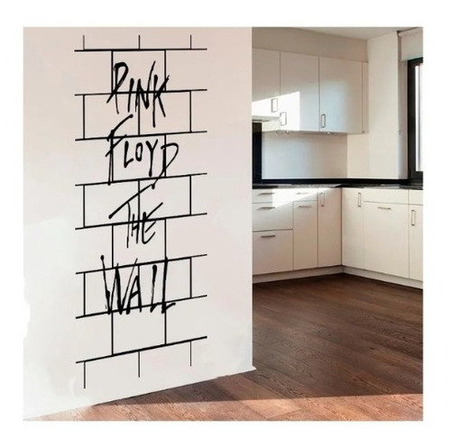 Vinilo Deco Musica Pink Floyd The Wall Fondo Pared 150x60 Cm