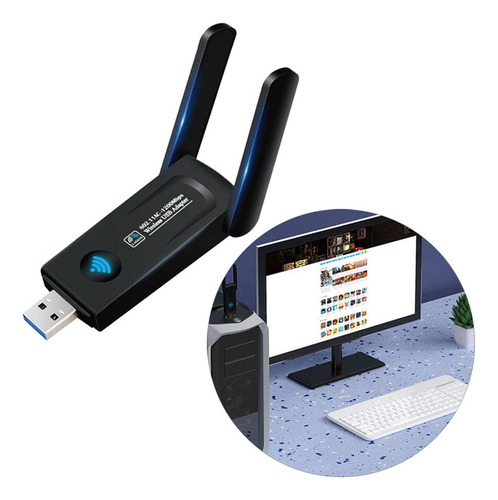Adaptador Wifi De Doble Banda De 1200m Interfaz Usb3. 0 Plug