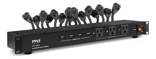 Pyle 19 Outlet 1u 19  Rackmount Pdu Fuente De Alimentacion 