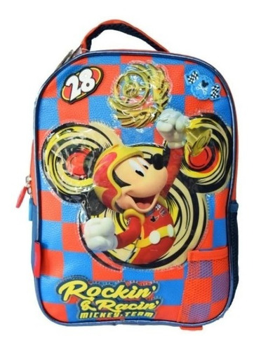 Mochila Mickey Espalda Campeon -12 Pulgadas Ideal Escolar