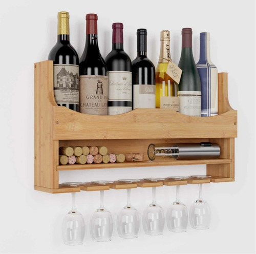 Cava De Vino De Madera Rústico Buffet Ideal Para Regalo