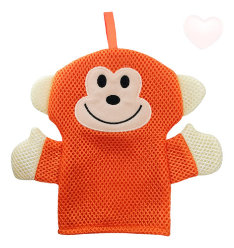 Guante Esponja Baño Bebe Beybies Color Naranja