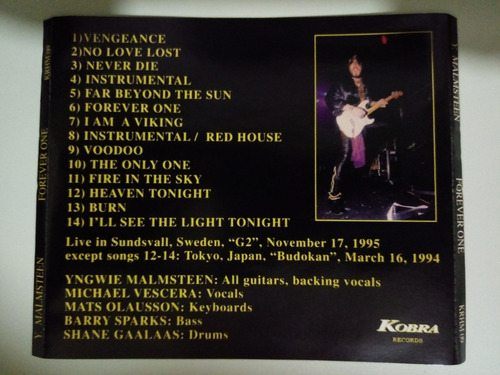 Cd Yngwie Malmsteen - Forever One (Usado)