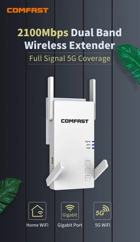 Repetidor Inalámbrico 2.4/5 Ghz Router Extensor Wifi Ac2100