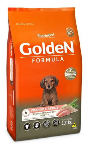 Golden Ração Para Cachorro Filhote Mini Bits Frango 10,1kg