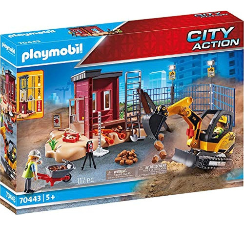 Playmobil Mini Excavadora Con Sección De Construcción
