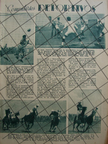 Afiche Antiguo America Vs Necaxa, Y Otros 1937