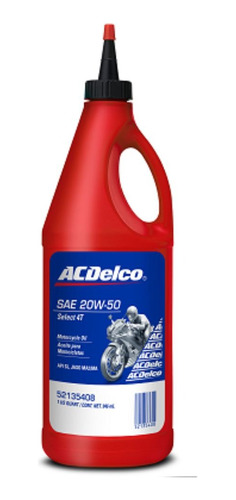 Aceite 4t 20w50 Moto Acdelco 946 Ml