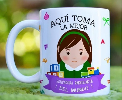 Plantillas Sublimación Tazas Aquí Toma Educadora De Párvulos