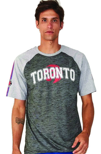 Camiseta Nba Toronto Raptors Casual Grafite Preta