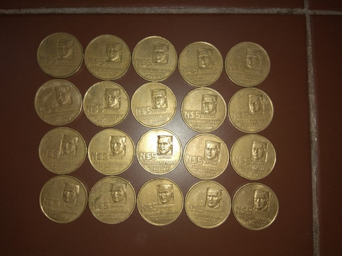 Monedas Artigas Sesquincentenario N $5 Pesos Lote.