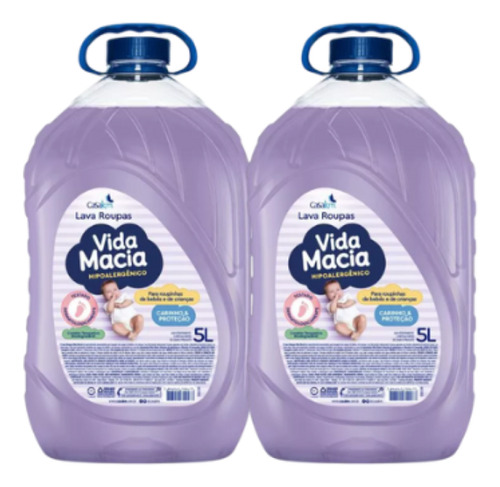 Kit 2 Lava Roupas Liquido 5l Mais Proteção E Cheiroso