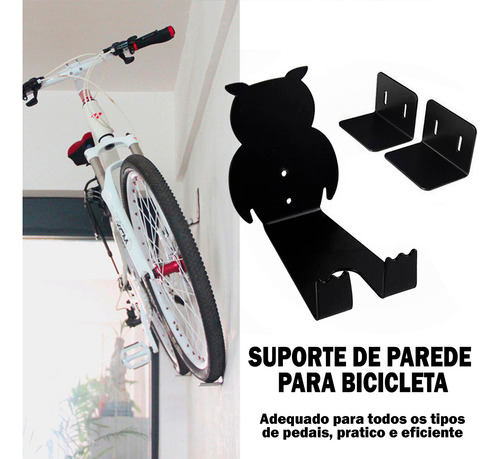 Suporte De Parede Coruja Mtb Speed Horizontal Apoio Pedal