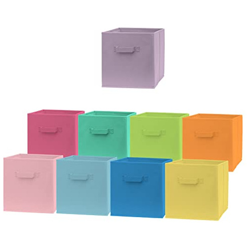 Cube Storage Bins - Fun Colored 11 Inch Storage Cubes (...