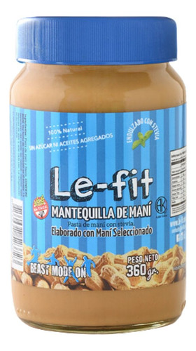 Mantequilla De Maní Le Fit Dulce (con Stevia) X 360 Gr