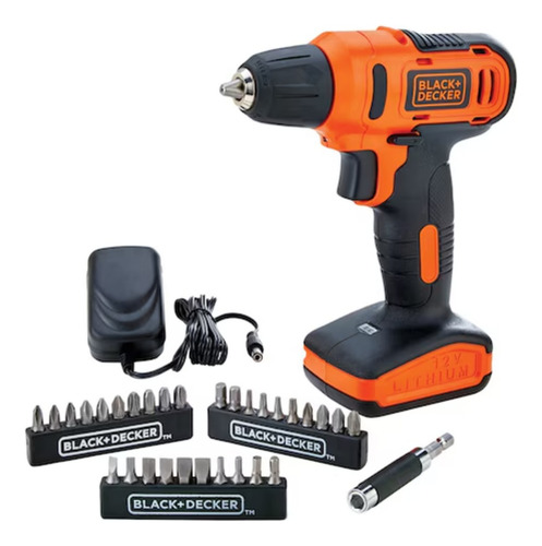 Parafusadeira 12v B&d Maleta 31 Acessórios Ld12sc-br
