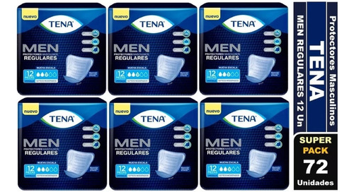 6pack Protector Masculino Incontinencia Tena For Men 12unid