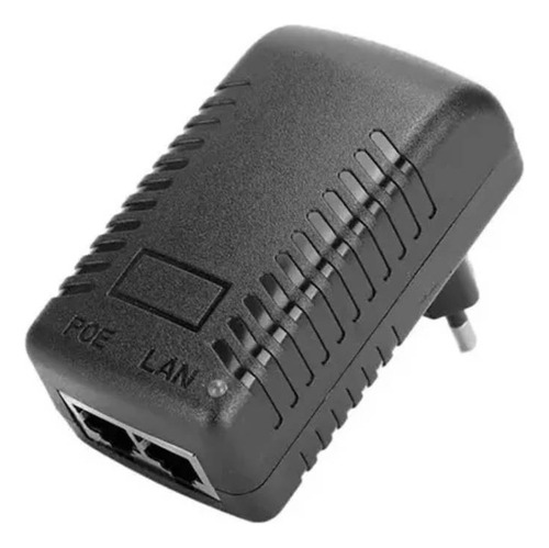 Inyector Poe 48v 0,5a 24w Enchufe De Pared Lan 10/100mbps