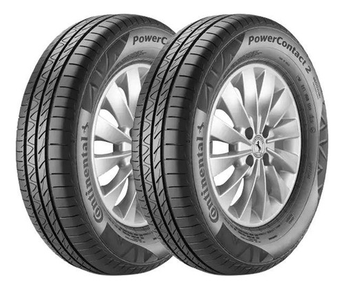 Kit 2 Pneus Continental Aro 15 205/60r15 Powercontact 2 91v