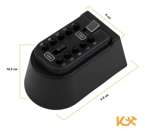 Caja Seguridad Digitos Empotrable 11 Cm Guardar Llaves Valor Color Negro