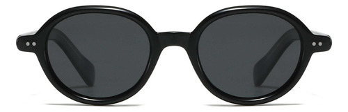 Anteojos Lentes Sol Ovalados Hadar Acetato Unisex Hd 2310 Ocean Negro Negro Negro