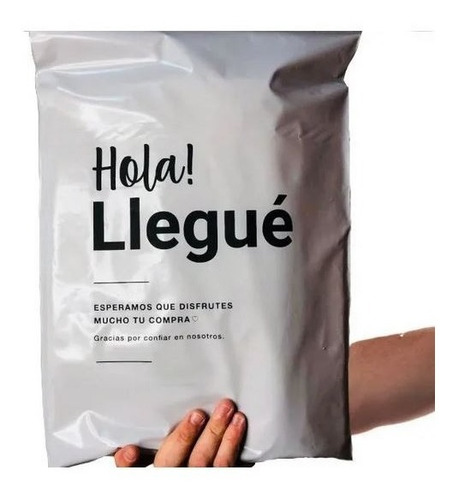 Imagen 1 de 4 de Bolsas Polietileno Ecommerce Logo Hola Blancas 30x45 X50u