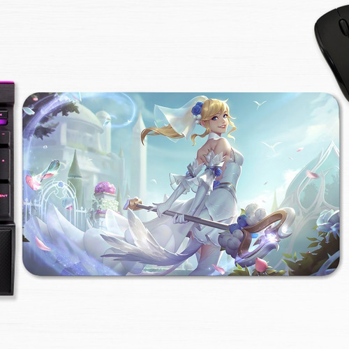 Mouse Pad Lux Rosa De Cristal Wild Rift Lol Art Gamer M