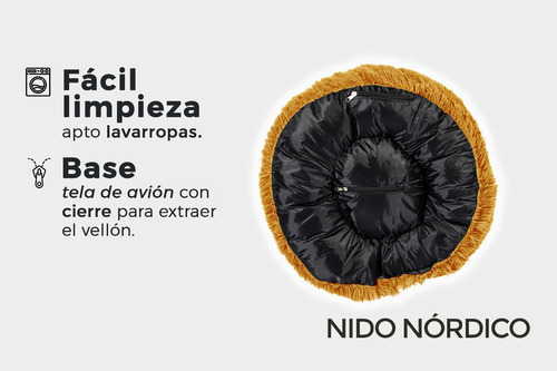 Catre Para Perro Nido Nórdico Colchon Moises Cama Eggys X L Color Camel/tostado