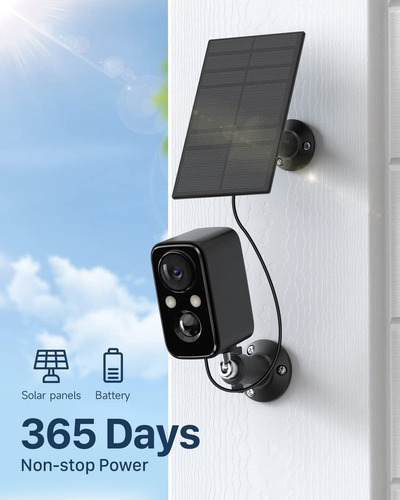 Cámara Solar Inalámbrica Ip66 Con Visión Nocturna Y Detecció
