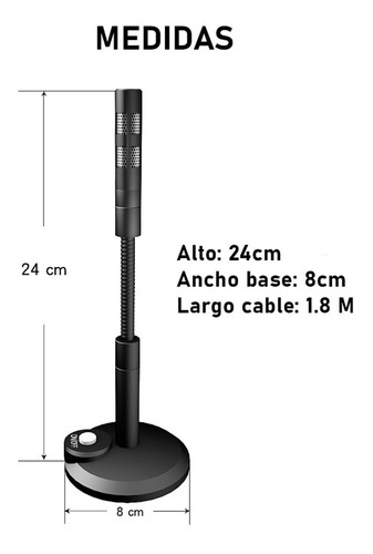 Imagen 3 de 8 de Microfono Usb Mesa Zoom Muteable Streaming Chat Pc Mut F16