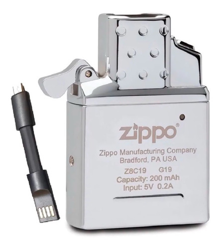 Encendedor Zippo Usb Recargable 65828 Original Garantia