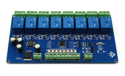 Modulo Rele De 8 Canales Rs485/ttl De 7-24v