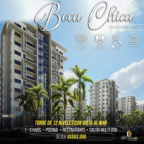 Apartamentos En Venta En Boca Chica Con Helipuerto Su Diseño Va Dirigido Principalmente Al Mercado De Bnb Ya Que Hemos Individualizado Los Edificios Con 1, Y 2 Habitaciones Y Las 3 Habitaciones Para I