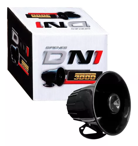 Sirene Alarme Corneta Guarda Noturno Dni3300 12v Preta Pyxel