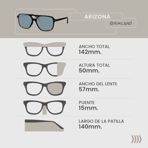 Gafas De Sol Lentes De Sol Rimland Arizona Azul