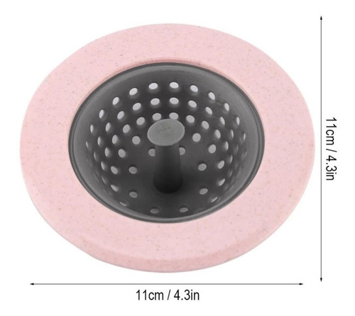 Imagen 3 de 3 de Filtro Bacha Pileta Tapón De Silicona Rejilla
