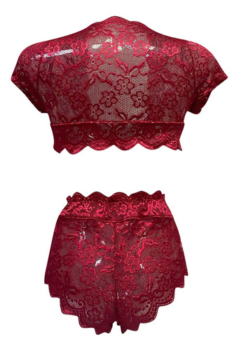 C^ Ropa Interior Para Mujer Blusa De Encaje Para Mujer,