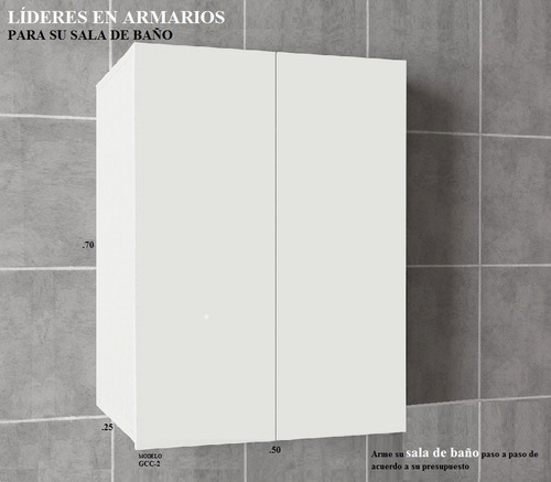 Imagen 7 de 10 de Mueble Modular Aéreo En Melamina Para Baño Mod. Gcc-2