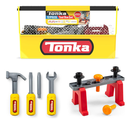 Juego De Caja De Herramientas De Juguete Resistente Tonka 