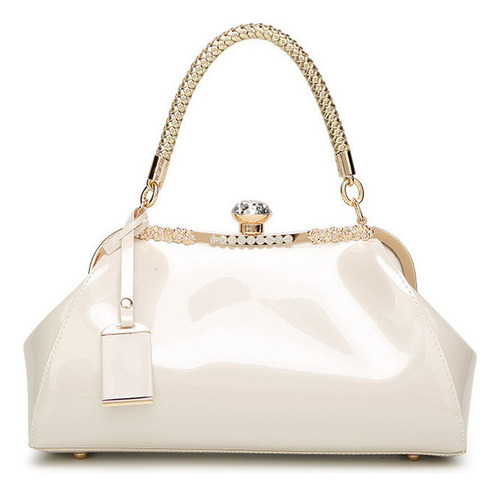 Bolso Tipo Concha Charol Brillante For Mujer