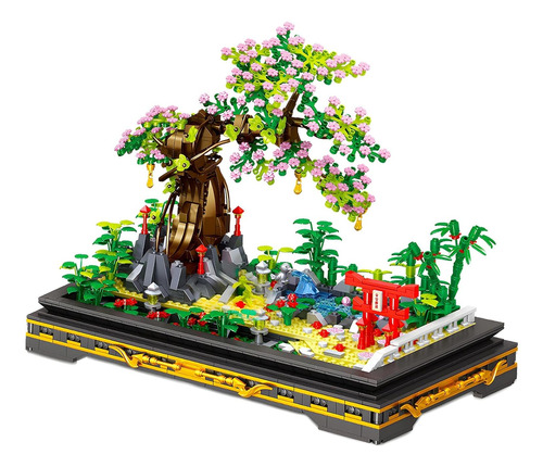 Mini Juego De Construcción De Bonsái De Árbol De Sakura, Col