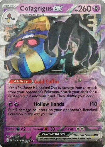 Pokémon Tcg Cofagrigus Ex 076/182 Full Art  