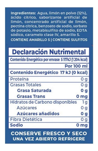 Botella Delsol Concentrado Limón 5l