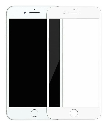 Vidrio Templado Full Cover 9d Para iPhone 7/8  Borde Blancos