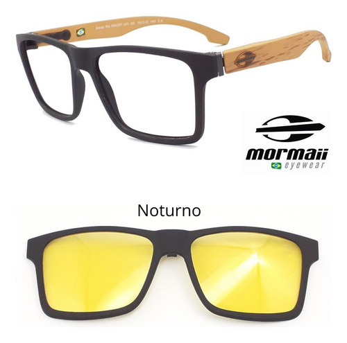 Oculos Mormaii Swap Ng 6097 Afl +1 Clipon Cinza Polarizado