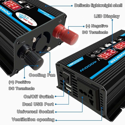 12v A 220v 4000w Inversor De Treinador Digital Inteligente 12v A 220v 4000w Inversor De Treinador Digital Inteligente