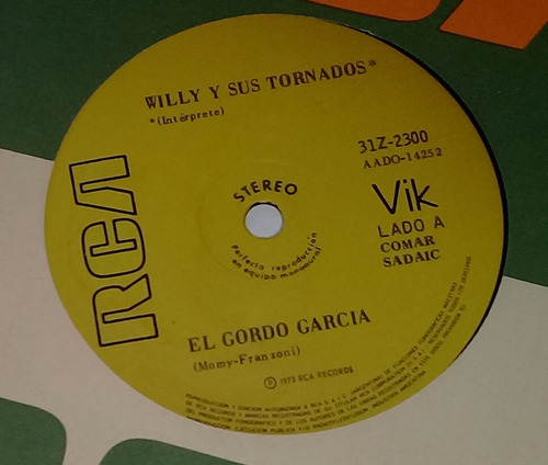 Willy Y Sus Tornados - El Zorro Sargento García Vinilo Kktus